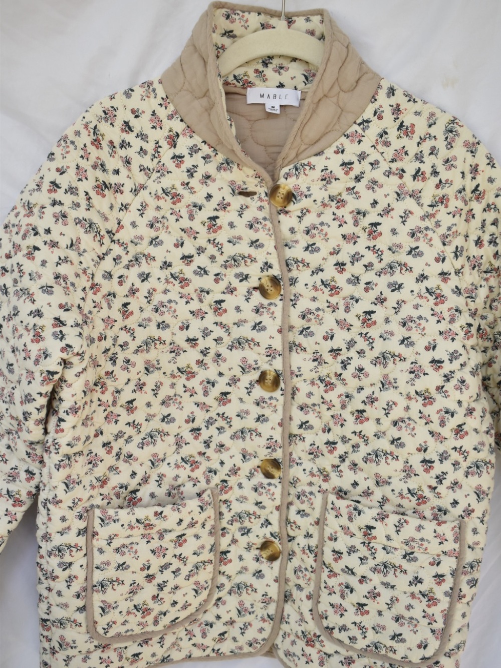 Anthropologie Cottagecore Mable Floral 100% Cotton Quilted Jacket size Medium - Picture 2 of 5